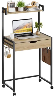 Image de Bureau compact pour ordinateur avec rangement 64 cm