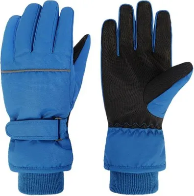 Produktbild von Kinderwintersneeuwhandschoenen, blauw, winddicht, atmungsaktiv, Größe L.