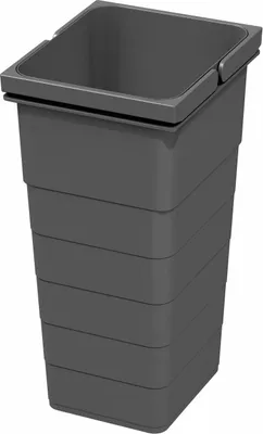 Produktbild von Ninka eins2vier Abfallsammler Höhe: 330 mm Volumen: 11,5 Liter 229 x 205 mm dunkelgrau Recycling Behälter Abfall von SOTECH
