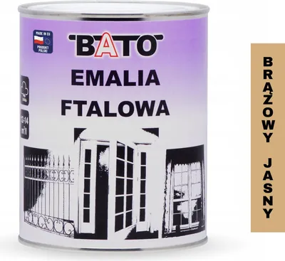 Zdjęcie produktu dla Emalia ftalowa na drewno BATO Farba do drewna brązowy jasny 0,8L