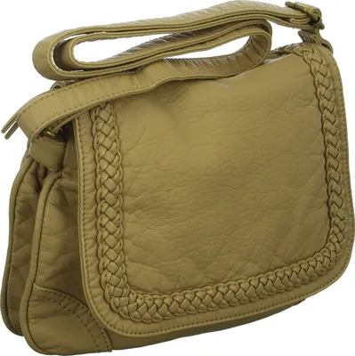 Produktbild von Abendtasche NG37320-BE Beige Überschlagtasche Kunstleder mit verstellbarem Schulterriemen