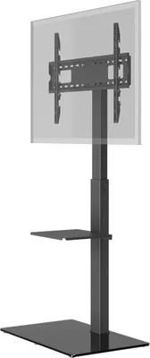 Produktbild von Goobay 58526, Schwarz, Stahl, Schwarz, Stahl, 1 Regale, Schwarz