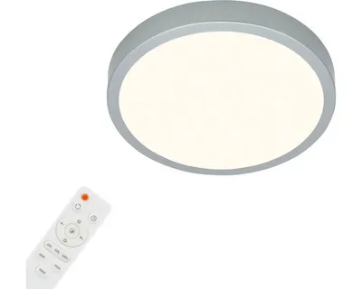 Obrázok produktu pre Stropné svietidlo BRILONER RUNA LED, diaľkové ovládanie, stmievateľné, regulácia teploty farieb CCT, Imitácia hviezdy, strieborná farba, 28 x 4 cm