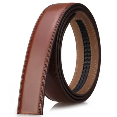 Produktbild von SAMTOBELY Herren Gürtel Ratsche Automatik Gürtel für Männer 35mm Breit Ledergürtel, 1 3/8" Ohne Schnalle