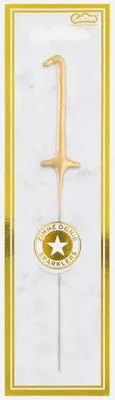 Zdjęcie produktu dla Zimny ogień Godan cyfra 1 dekoracja urodzinowa 7,5 cm