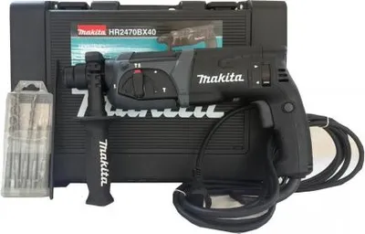 Produktbild von Makita HR2470BX40, SDS Plus, Schwarz, Grau, 2,4 cm, 1100 RPM, 2,4 J, 4500 BPM