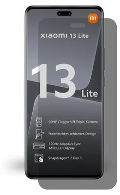Produktbild von 1x 9H Panzerglas Xiaomi 13 Lite ANTI-SPY Privacy Displayschutz Panzerfolie Schutzfolie Hartglas Schutzglas Displayglas Tempered Glasfolie Sicherheitsglas Echtglas