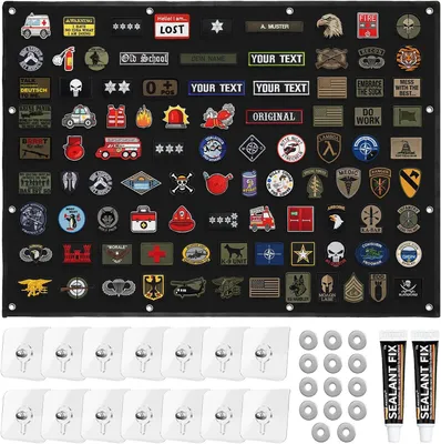Productafbeelding van Cm klittenband patch wand: tactische militaire klittenbandwand - Klittenband zelfklevend - Opvouwbare patches klittenband patchwand