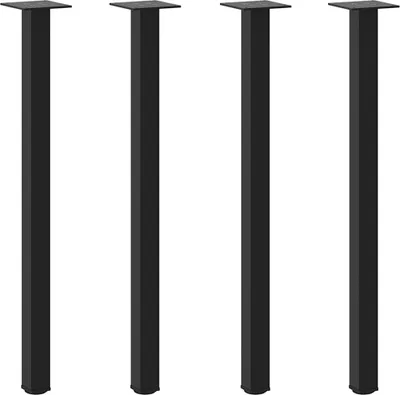 Obrázok produktu pre vidaXL Konzolový stôl nohy 4 ks čierne 72-74 cm oceľ