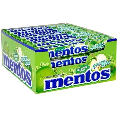 Produktbild von Mentos Chewy Dragees Green Apple, Grüner Apfel, 40 Rollen à 14 Kaubonbons