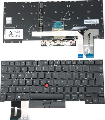 Productafbeelding van DUITS - Zwart toetsenbord met achtergrondverlichting, compatibel met Lenovo ThinkPad T490s