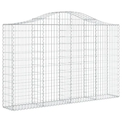 Produktbild von vidaXL Gabione mit Hochbogen 200x30x120/140 cm Verzinktes Eisen