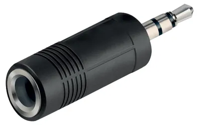 Image de VIVanco™Adaptateur audio jack femelle 6,3 mm vers jack mâle 3,5 mm