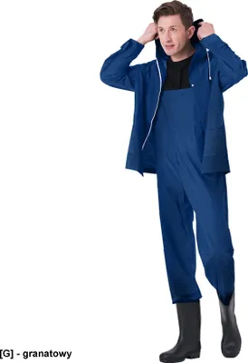 Zdjęcie produktu dla KPD - Kurtka przeciwdeszczowa z kapturem, dziana - 3 kolory - L-3XL