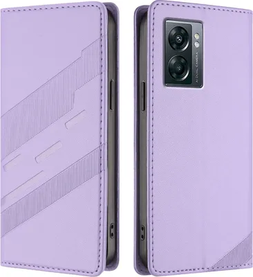 Produktbild von Hülle für OnePlus Nord N300, Kunstleder Brieftaschen Handyhülle mit Kartenfach und Standfunktion Violett