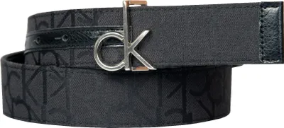 Immagine prodotto di Cintura donna tessuto logato log CK CALVIN KLEIN articolo KW22AL C5800 BELT altezza cm. 3,2, taglia 80 * cm.94 + fibbia cm.3 - totale cm.97, Cotone 34%,Poliestere 56%,Poliuretano 10%