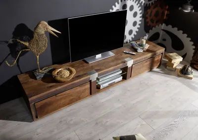 Produktbild von MASSIVMOEBEL24 TV-Board Mango 240x48x39 braun lackiert Amsterdam #04