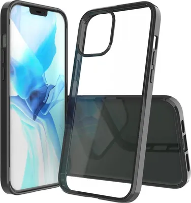 Produktbild von Mobigear Crystal Schutzhülle für iPhone 12 Pro Max, Hartschalen-Rückseite - Schwarz / Transparent