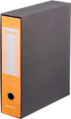 Image de Brefiocart Brefio Fluo classeur à anneaux A4 Noir, Orange