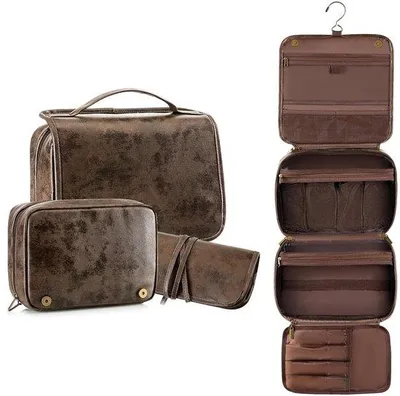Produktbild von Reisehygienetüten für Männer und Frauen, tragbare, 3-in-1 multifunktionale, wasserdichte Reisebeutel, 29,5 x 22 x 10 cm