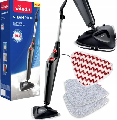 Obrázek produktu pro Vileda Steam Plus Power Pad Elektrický Mop 15 Sec, 99,9% Dezinfekce