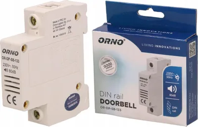 Produktbild von Orno | Türklingel 230V - DIN-Schiene - Schwarz - Elektromechanisch - 80 dB Lautstärke