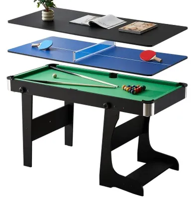 Produktbild von Multikonsole 3-in-1 mit schnellem Spielflächenwechsel und umfangreichem Zubehör, 142 x 65 x 77 cm