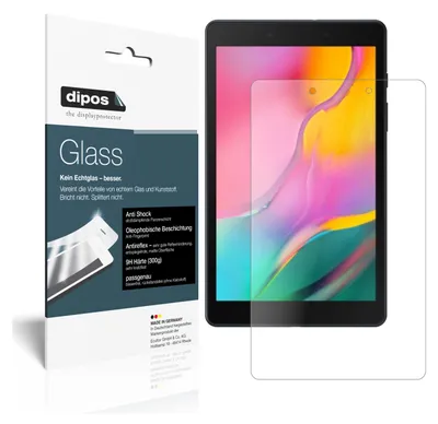 Produktbild von 2x Schutzfolie für Samsung Galaxy Tab A 8.0 (2019) matt - Anti-Shock 9H Folie dipos Glass Kunststoffglas