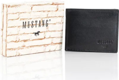 Produktbild von Mustang Udine Wallet Herren Premium Leder Portfolio Korporal Karten TG1060R01/791 40 mm Gürtel Q.2647 0791 Schwarz