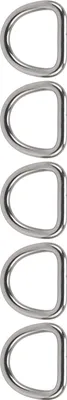 Image de Anneaux en D, anneaux en D en acier inoxydable, boucles en D, anneaux en D sans soudure, anneaux en D semi-circulaires, boucles soudées
