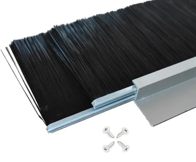 Imagen del producto de Burlete de aluminio, de doble fila, de 880 mm, para puertas, con protección contra el polvo
