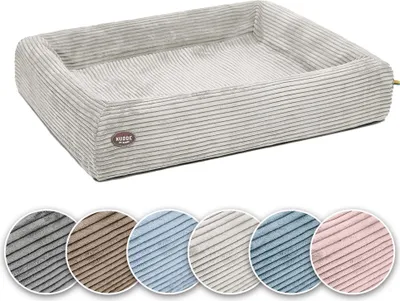 Produktbild von SABRO KUDDE Orthopädisches Hundebett – Hochwertiger Cordbezug – Waschbar & Wasserabweisend – Ergonomisch – Premium Haustierzubehör