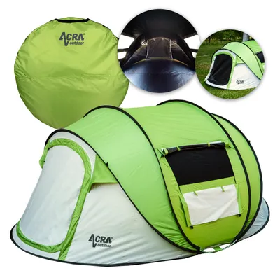 Immagine prodotto di Acra Outdoor ST30 tenda autopieghevole per 2-3 persone/2sec - verde con oscurante