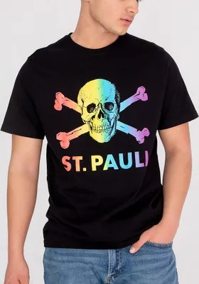 Produktbild von FC St. Pauli - T-Shirt Totenkopf - Regenbogen