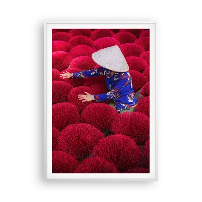 Produktbild von Gerahmtes Poster - Weißer Rahmen - Trocknen Weihrauch Vietnam - 70x100 cm - Wand Bild - Wanddeko - Wandbilder - Kunstposter - Wandposter - Bilderrahmen - Bilder - Kunstdruck - P2WPA70x100-4655