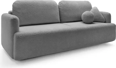Produktbild von Dreisitzer-Sofa Lambina mit Schlaffunktion, Bettkasten, Boucle-Bezug in Grau