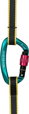 Produktbild von 25KN Professioneller Kletterkarabiner mit Schraubverschluss Karabiner für hohe Beanspruchung D-förmige Kletterkarabiner D-Ring-Karabiner Leichte Hängematten-Karabiner mit Verschluss