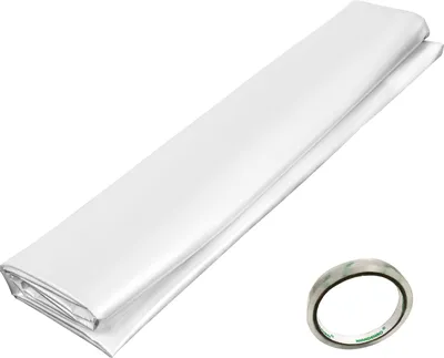 Produktbild von SucceBuy-Gewächshausfolie, 2,44 x 7,66 m, 6 mm dickes Polyethylen, UV-beständiger transparenter Kunststoff, hervorragende Festigkeit zum Erwärmen