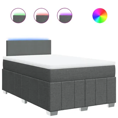 Immagine prodotto di vidaXL Letto a molle con materasso grigio scuro 120x200 cm in tessuto