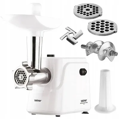 Produktbild von Zelmer Fleischwolf ZMM1018B mit 1000W Leistung, 1,3 kg/Min. Mahlleistung und 4 Aufsätzen
