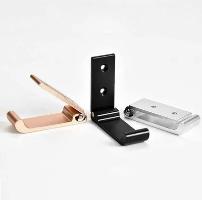 Produktbild von Opvouwbare Aluminium-Haken, inklapbare Wandhalter, 4-teilig, Garderobestand, Kledinghalter, Telefonhalter, ideal für Küche, Schlafzimmer usw., Silber