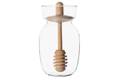 Produktbild von Honigglas aus Glas mit Silikondeckel, 300 ml