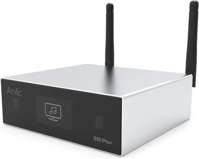 Zdjęcie produktu dla Up2stream S50 Pro+: Odbiornik audio z Wi-Fi i Bluetooth, przedwzmacniacz aptX HD z przetwornikiem cyfrowo-analogowym ESS Sabre oraz przetwornikiem analogowo-cyfrowym AKM, system multiroom/multizona, bezprzewodowy system stereo