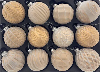 12 edle Glaskugeln Ø 8 cm Weihnachtskugeln Christbaumschmuck