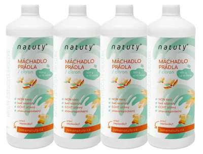 Immagine prodotto di Detersivo per bucato Natuty con profumo di limone, 1 litro, confezione  da 4 pezzi