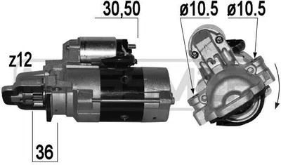 Produktbild von ERA 220865A Starter Anlasser 2,5kW für FORD RANGER (TKE) 12V