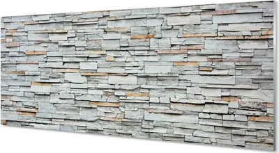 Produktbild von Glasbilder 125x50 Wandkunst Steinwandstruktur
