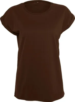 Produktbild von Build Your Brand Kurzarm-T-Shirt für Frauen Uapha Schokolade S