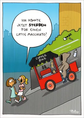 Produktbild von Cartoon-Postkarte Ralph Ruthe "Ich könnte jetzt sterben ..."