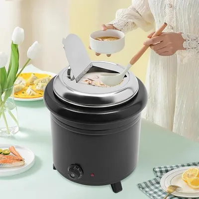 Produktbild von 13L Suppenkessel elektrisch Suppentopf Suppenwärmer 30-85°C Stövchen Suppenwarmhaltebehälter für Buffet Catering Kantinen